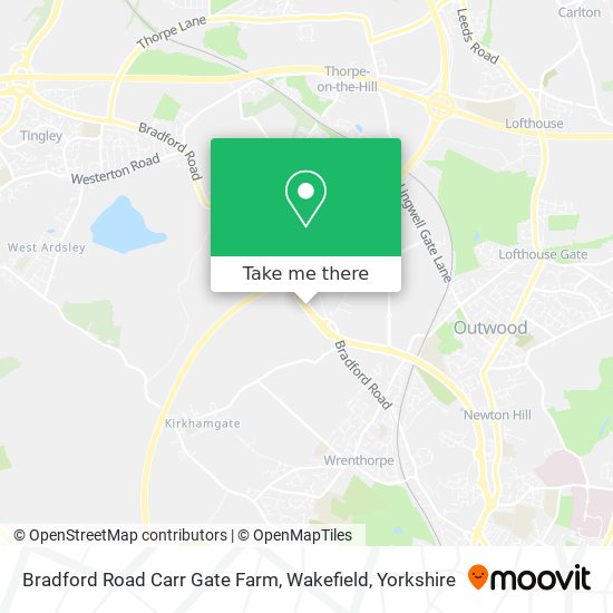 Bradford Road Carr Gate Farm, Wakefield map