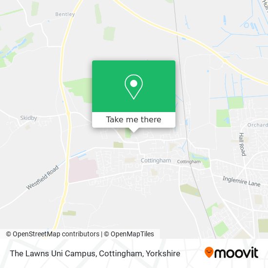 The Lawns Uni Campus, Cottingham map