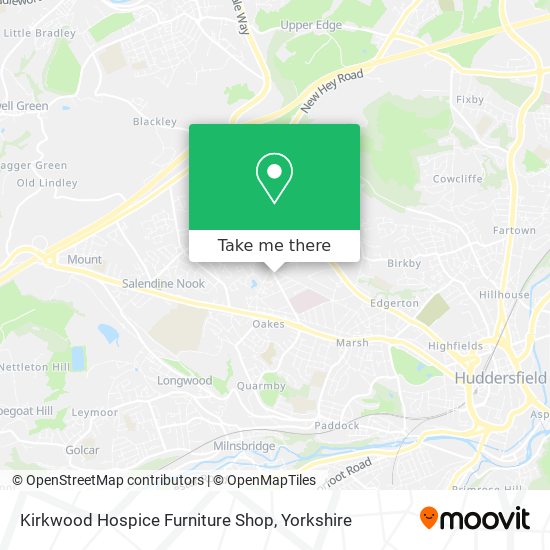 Kirkwood Hospice Furniture Shop map