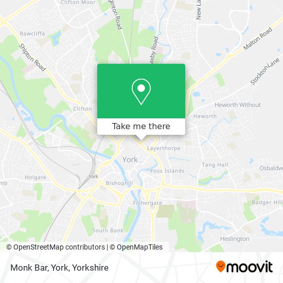 Monk Bar, York map