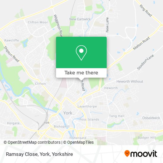 Ramsay Close, York map