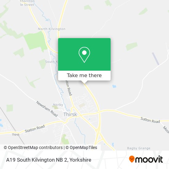 A19 South Kilvington NB 2 map