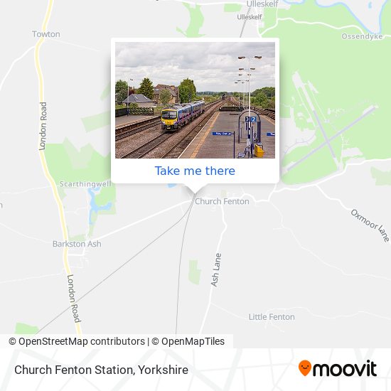 Church Fenton Station map