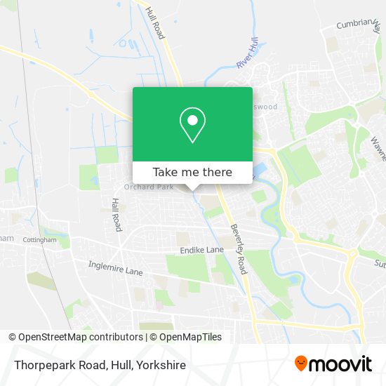 Thorpepark Road, Hull map