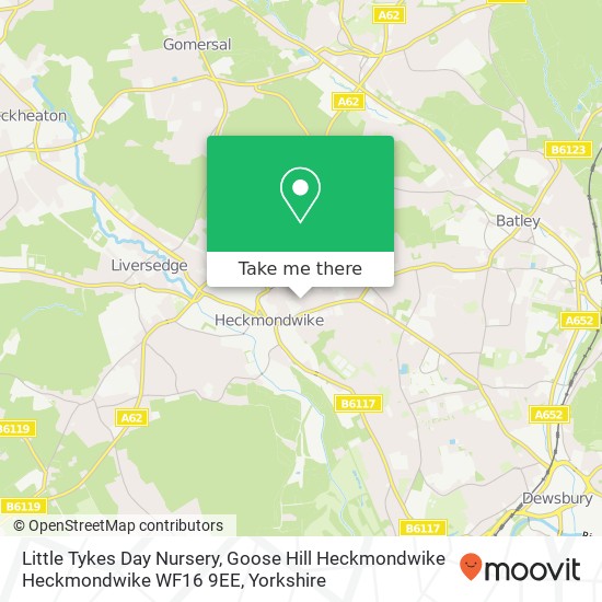 Little Tykes Day Nursery, Goose Hill Heckmondwike Heckmondwike WF16 9EE map