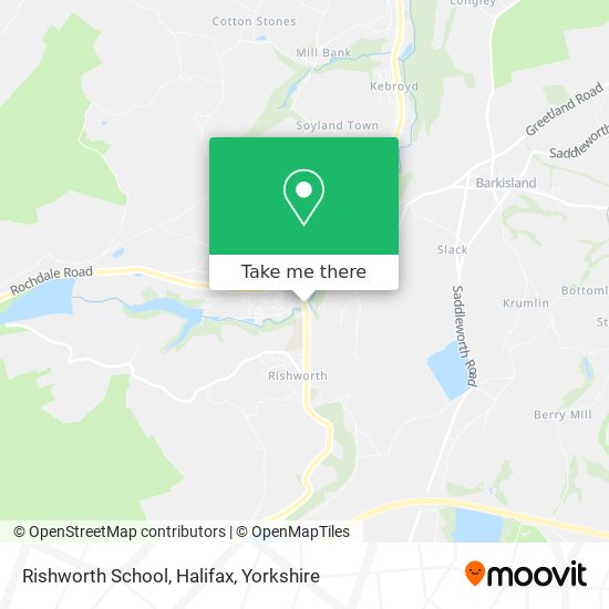 Rishworth School, Halifax map