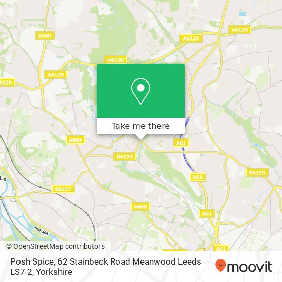 Posh Spice, 62 Stainbeck Road Meanwood Leeds LS7 2 map