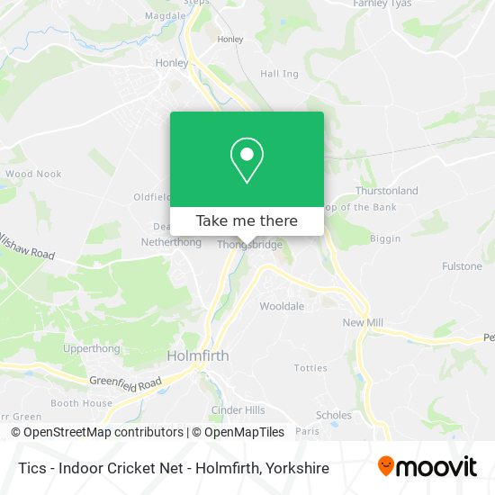 Tics - Indoor Cricket Net - Holmfirth map