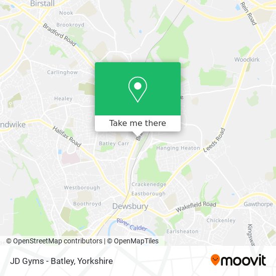 JD Gyms - Batley map