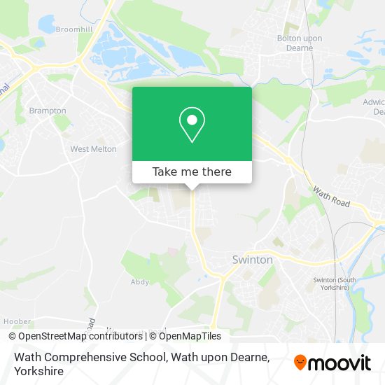Wath Comprehensive School, Wath upon Dearne map