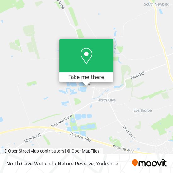North Cave Wetlands Nature Reserve map