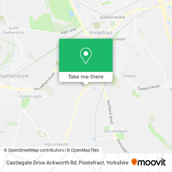 Castlegate Drive Ackworth Rd, Pontefract map