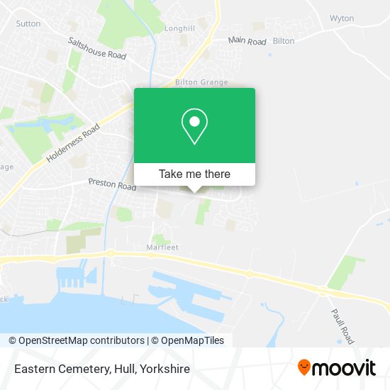 Eastern Cemetery, Hull map