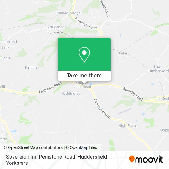 Sovereign Inn Penistone Road, Huddersfield map