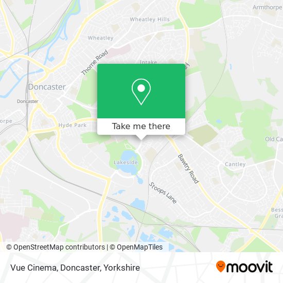 Vue Cinema, Doncaster map