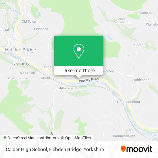 Calder High School, Hebden Bridge map