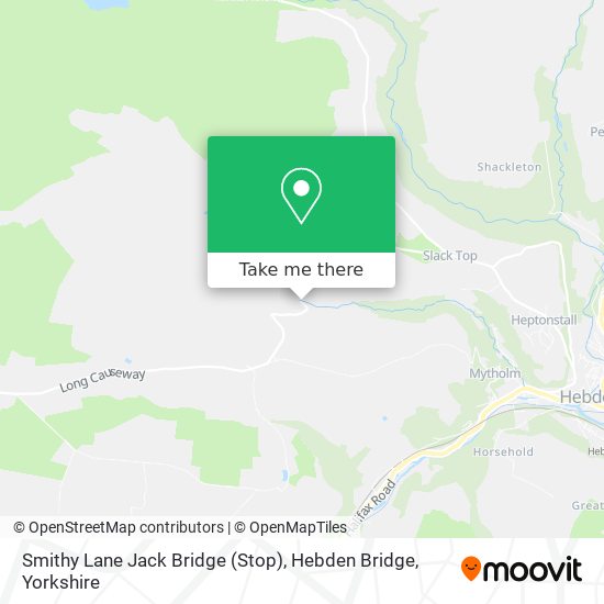 Smithy Lane Jack Bridge (Stop), Hebden Bridge map