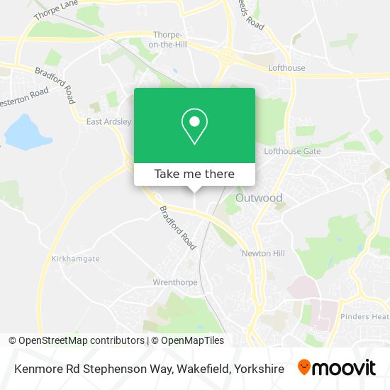 Kenmore Rd Stephenson Way, Wakefield map