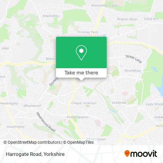 Harrogate Road map