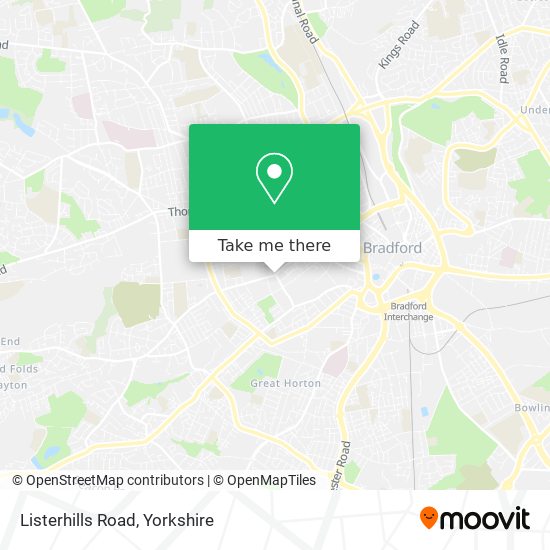 Listerhills Road map