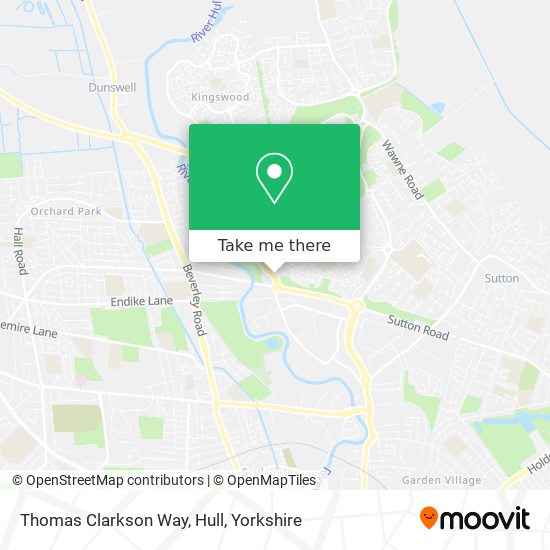 Thomas Clarkson Way, Hull map