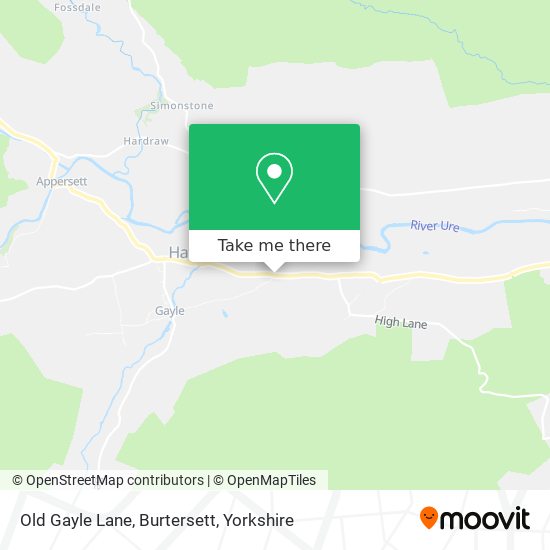 Old Gayle Lane, Burtersett map