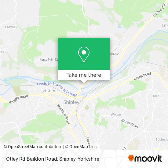 Otley Rd Baildon Road, Shipley map