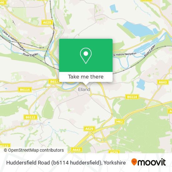 Huddersfield Road (b6114 huddersfield) map