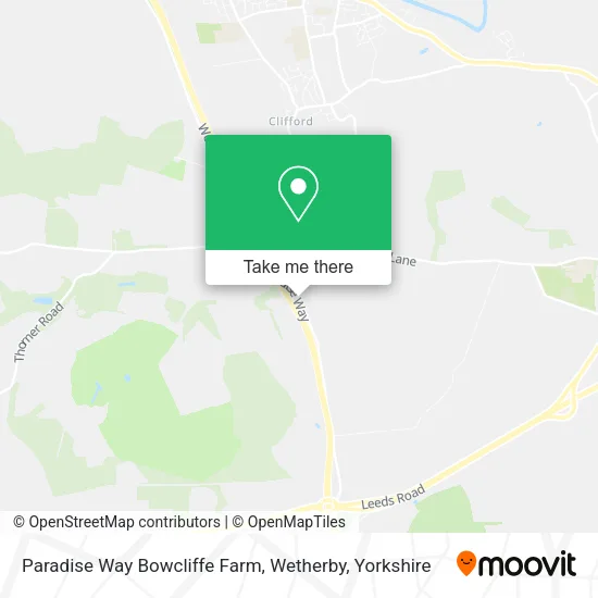 Paradise Way Bowcliffe Farm, Wetherby map