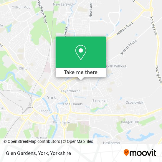 Glen Gardens, York map