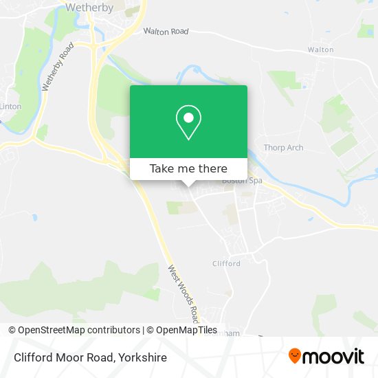 Clifford Moor Road map