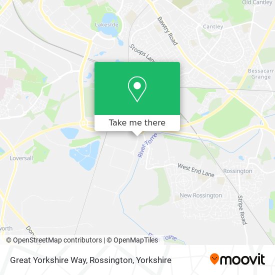 Great Yorkshire Way, Rossington map