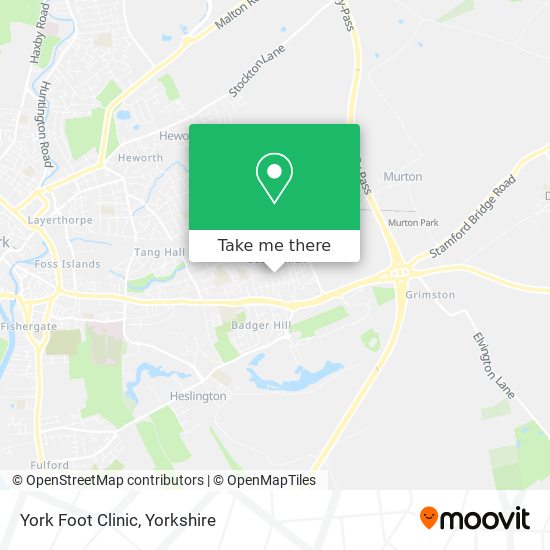 York Foot Clinic map