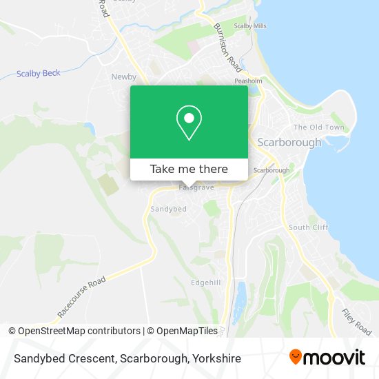 Sandybed Crescent, Scarborough map