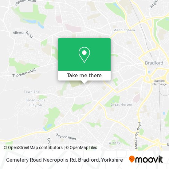 Cemetery Road Necropolis Rd, Bradford map