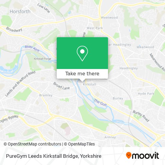 PureGym Leeds Kirkstall Bridge map