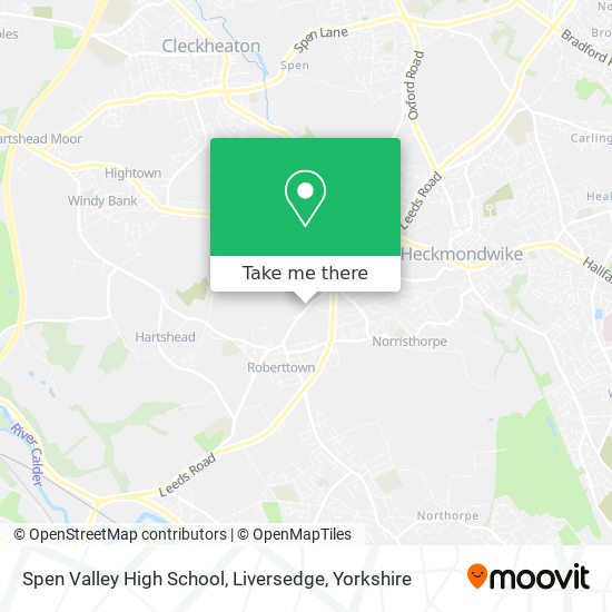 Spen Valley High School, Liversedge map