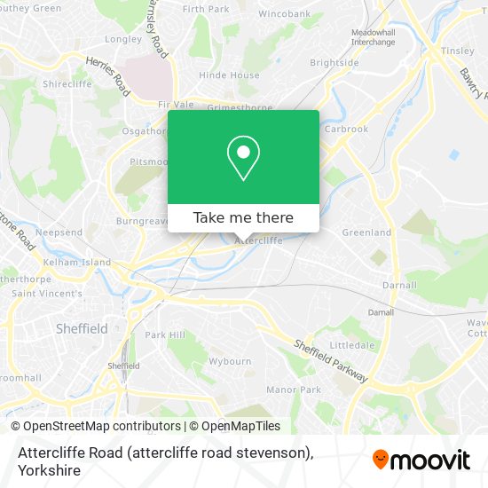 Attercliffe Road (attercliffe road stevenson) map