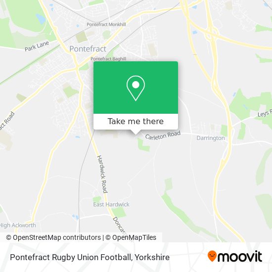 Pontefract Rugby Union Football map