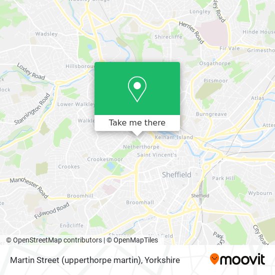 Martin Street (upperthorpe martin) map