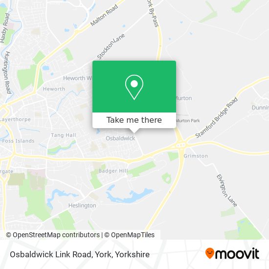 Osbaldwick Link Road, York map