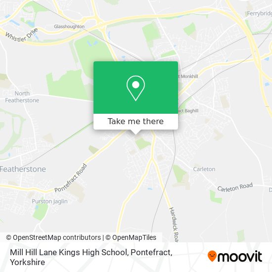 Mill Hill Lane Kings High School, Pontefract map