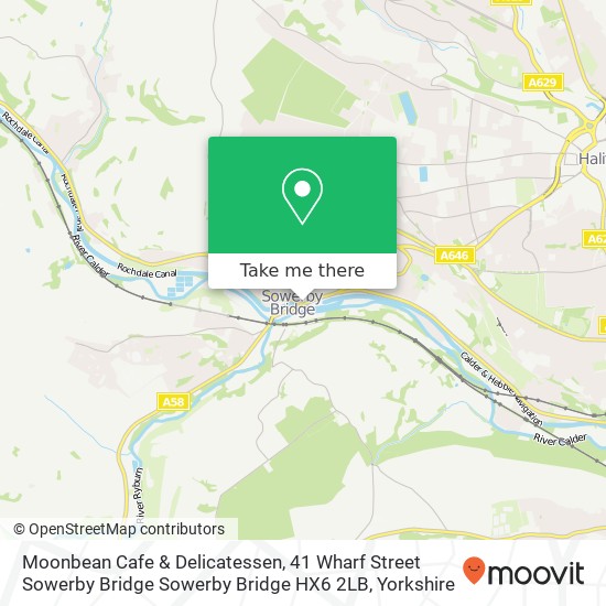 Moonbean Cafe & Delicatessen, 41 Wharf Street Sowerby Bridge Sowerby Bridge HX6 2LB map