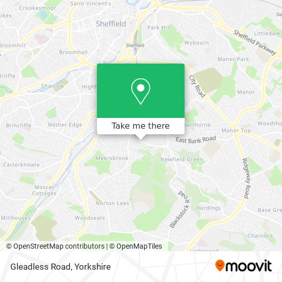 Gleadless Road map