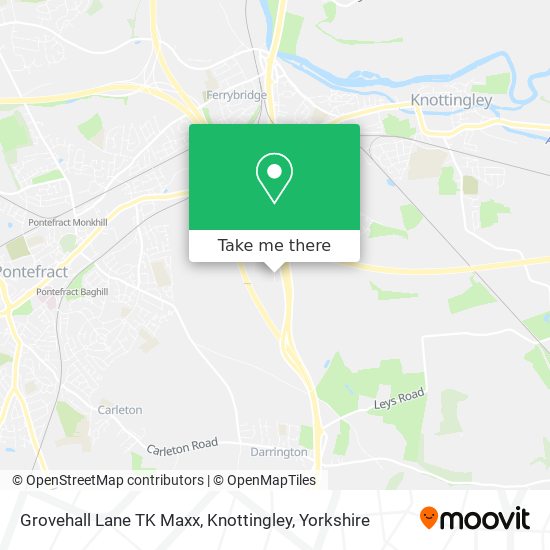 Grovehall Lane TK Maxx, Knottingley map