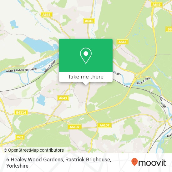 6 Healey Wood Gardens, Rastrick Brighouse map