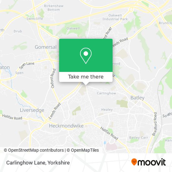 Carlinghow Lane map