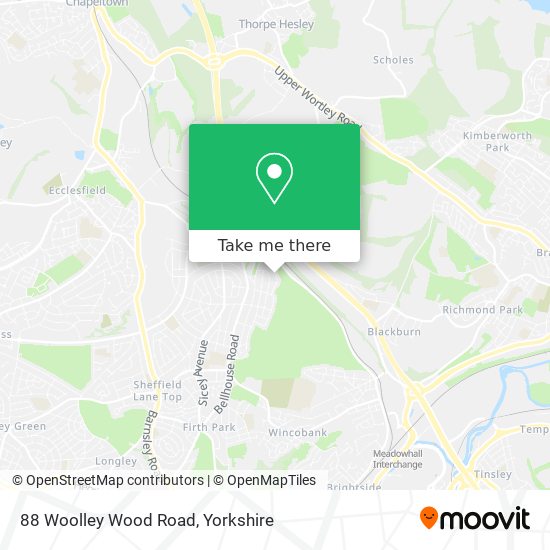 88 Woolley Wood Road map