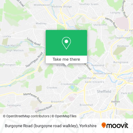 Burgoyne Road (burgoyne road walkley) map