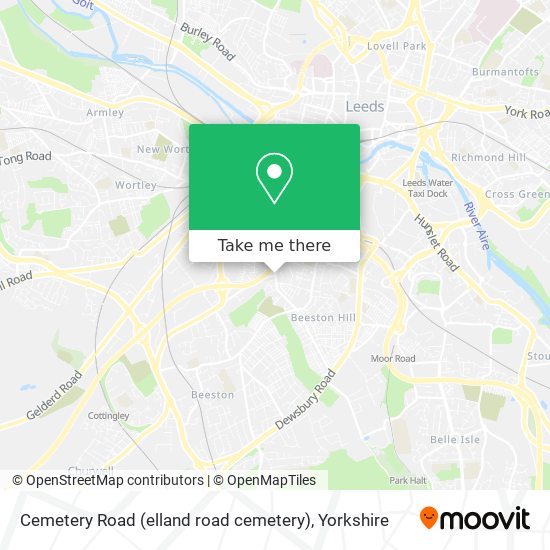 Cemetery Road (elland road cemetery) map